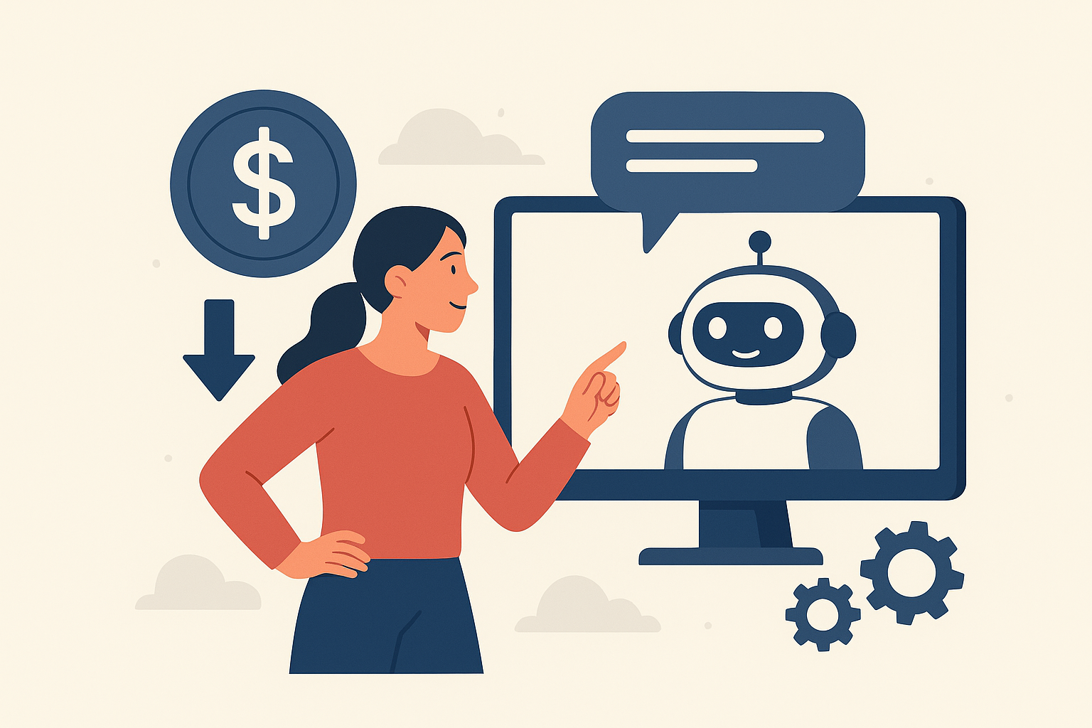Reducing Operational Costs with AI Chatbots