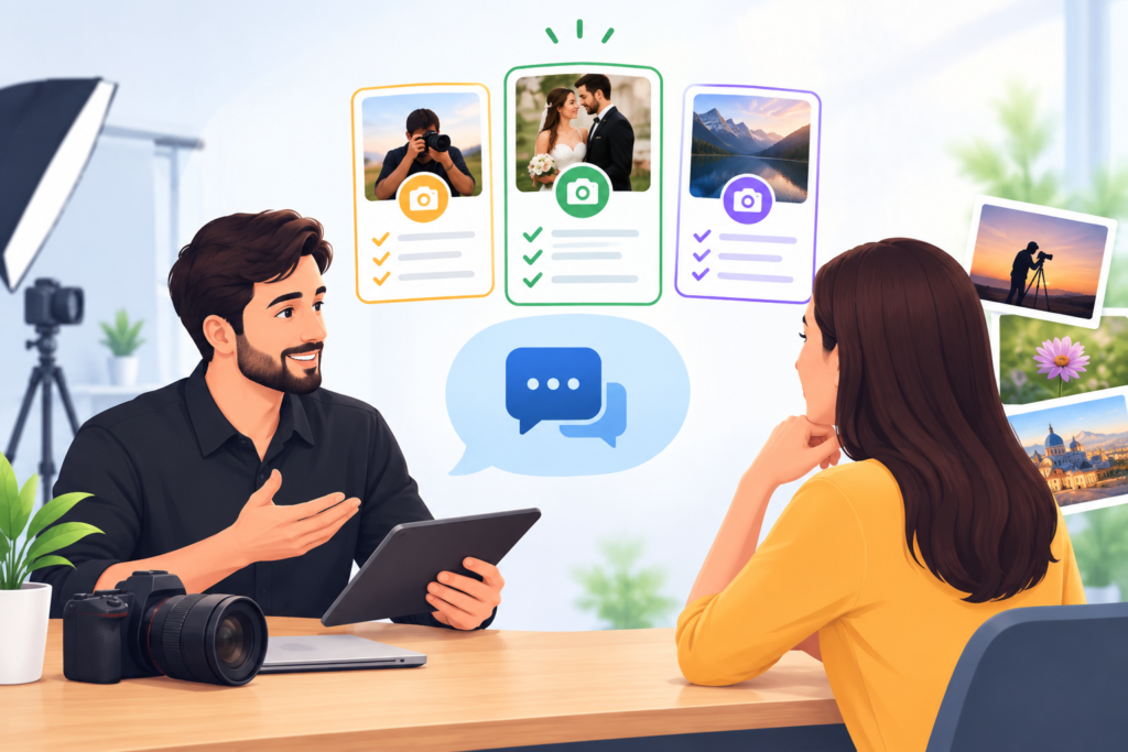 Photography Package Recommendations Through Guided Conversations